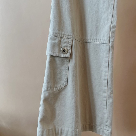 Y2K Vintage Low Rise Beige Flared Cargo Pants - Picture 4 of 4